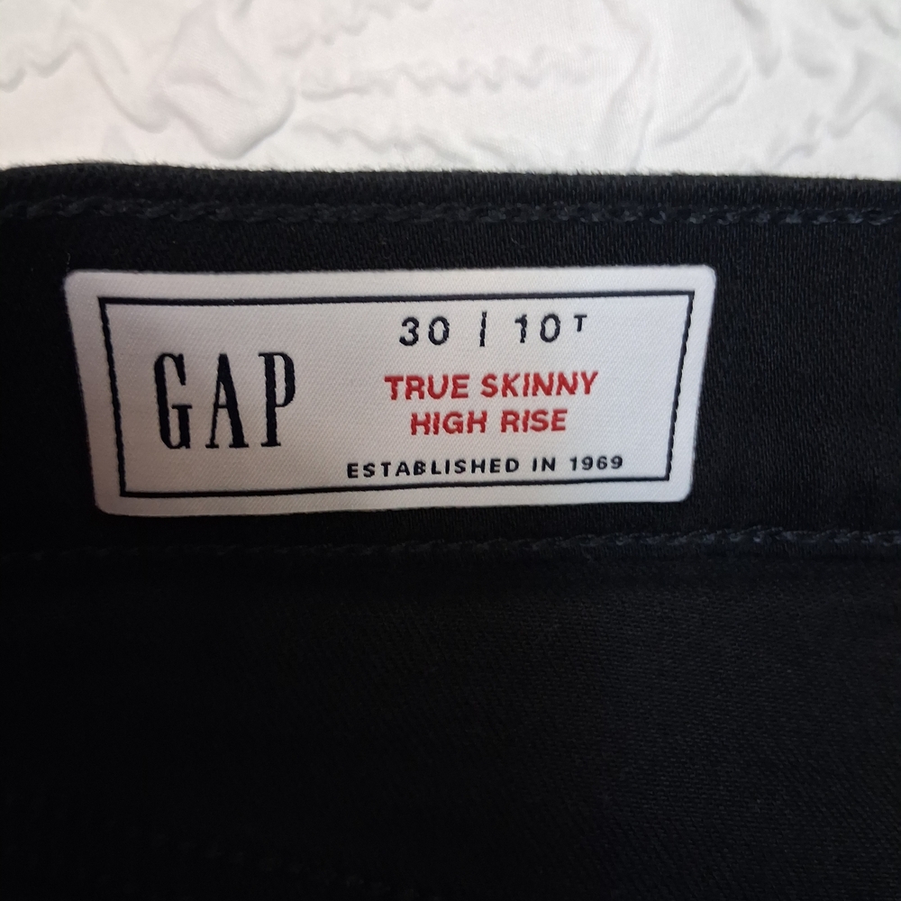 GAP High-Rise Black Skinny Jean Size 30/10 - Picture 3 of 17